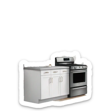 white and silver kitchen cabinets  sticker