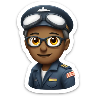 Brave pilot with a big hart  sticker