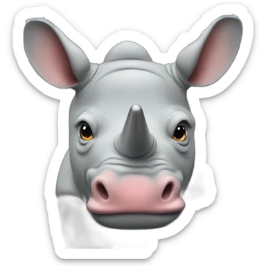 a patriotic rhino sticker