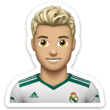 Cristiano Ronaldo in Realh Madrid mèche blonde sticker