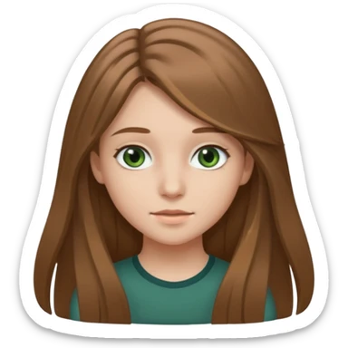 Девушка, светлая шатенка с длинами волосами, лет 18 с серо зелёными глазами по темнее sticker