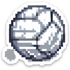 A volleyball sticker
