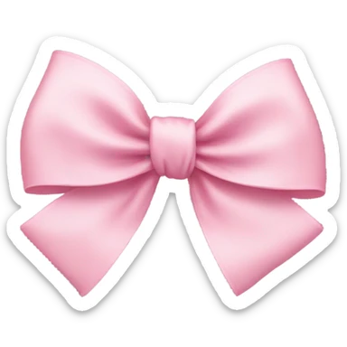 light pink ribbon bow sticker