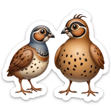 can you make a quail and quail egg emoji and it must face on the front sticker