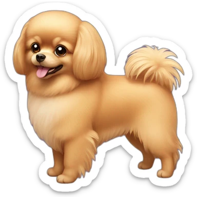 Pomeranian poodle sticker