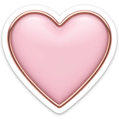 I need a pink and white and rose gold Heart emoji sticker