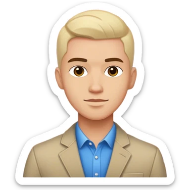 stylish male against brick wall sticker