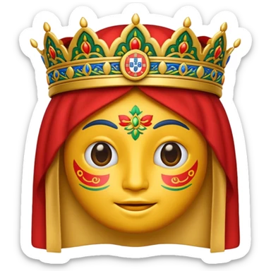 Portugal cultural icon, concise emoji style sticker