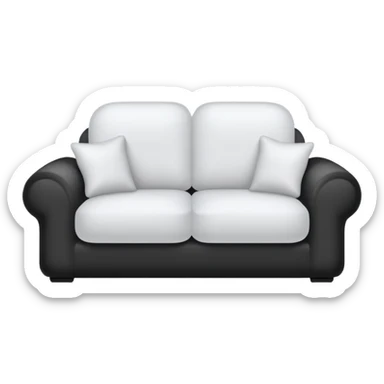 comfy white couch sticker