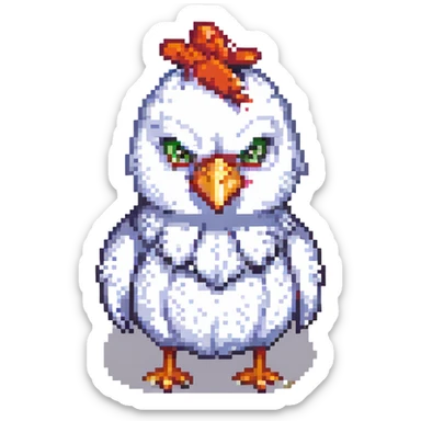 angry little chicken sticker