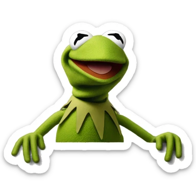 Kermit the frog at the ground zero sticker