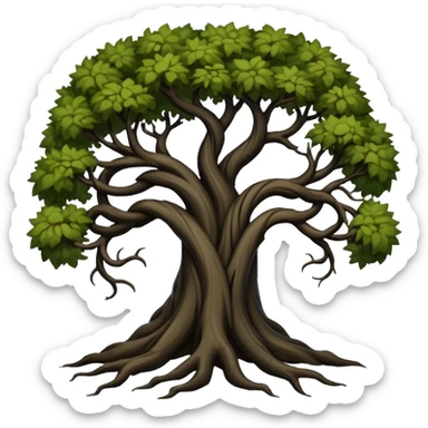 dark old deep tangled trees  sticker