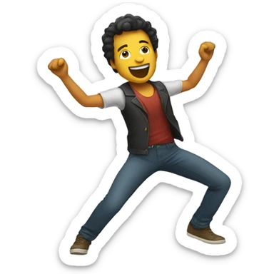 man dancing and singing sticker