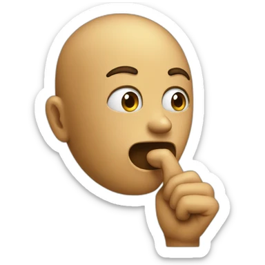 Shh I'm mewing sticker