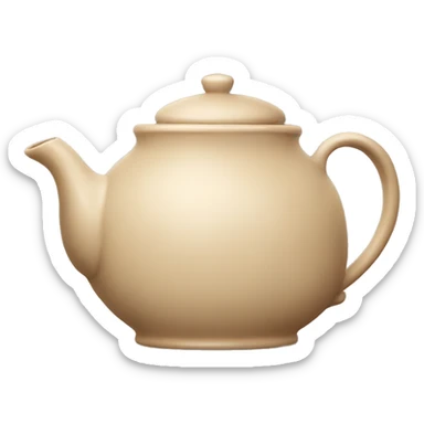 Beige teapot sticker