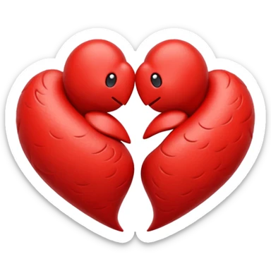 Hugging hearts sticker