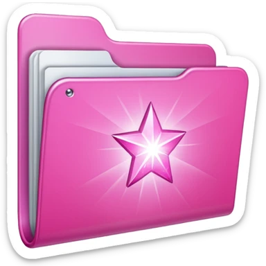  folder light sparkles pink plain sticker