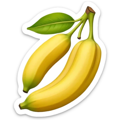 Crear un emoticón que tenga que ver con una variedad de Cambures , y que la paleta de colores sea la siguiente: Rojo Carmín, Amarillo, Amarillo Crema y Verde Pasto sticker