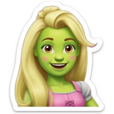 Jojo siwa as shrek sticker
