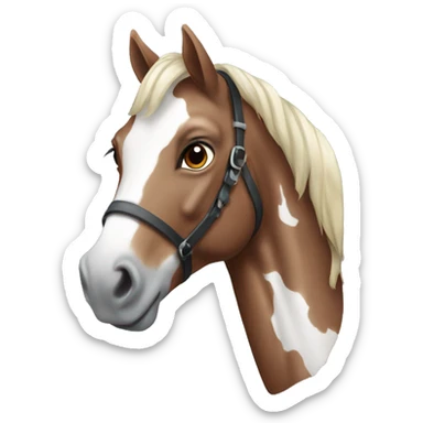 brown-grey speckled horse sticker