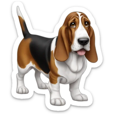 Dog-basset-hound-full-height sticker