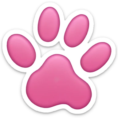Pink paw print  sticker