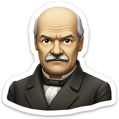 Lenin's face winking sticker