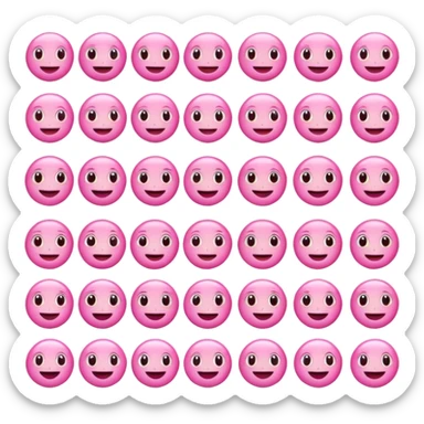 Pink emojis sticker