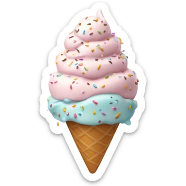 Ice cream with sprinkles  sticker