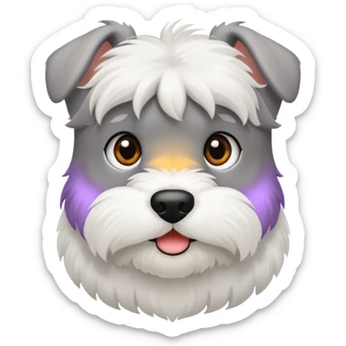 schnauzerwhite mini schnauzer sticker