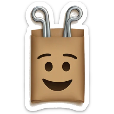 brown paper clips sticker