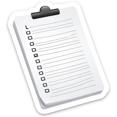 long curling to-do list paper looping up and down like a snake with tiny checkboxes fading into distance sticker