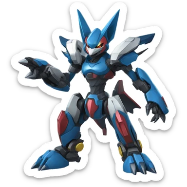 Lucario-Zoroark-medabot-Mecha full body sticker