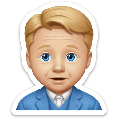 Mickey Rooney with blue eyes sticker