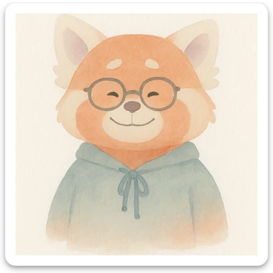 Mei Mei from Turning Red in watercolor art style illustration sticker