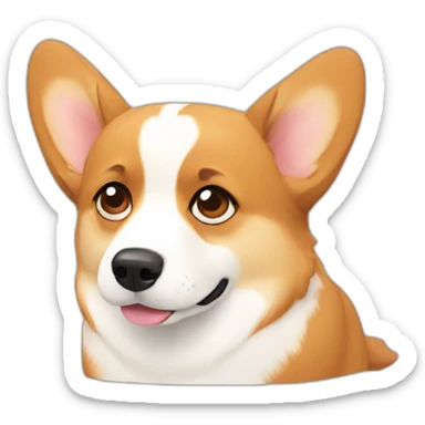corgi is sad sticker