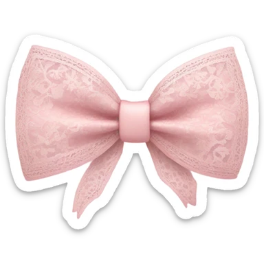 Pink bow with lace  sticker