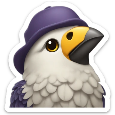 pappagalloso di profilo che ti guarda sticker