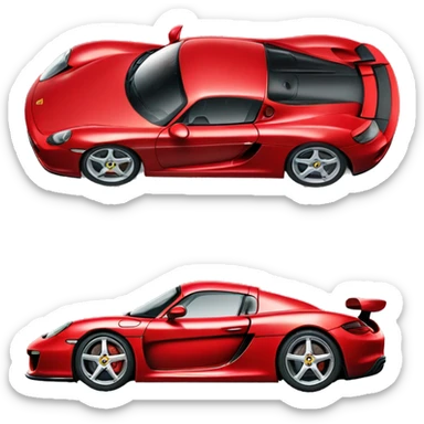Red Porsche Carrera GT sticker