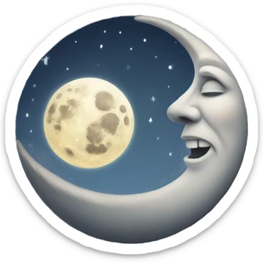 Full moon mystical sticker