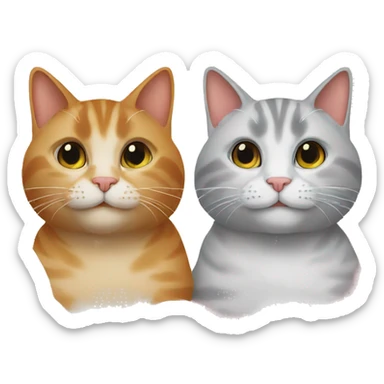 two cats on their honeymoon sticker