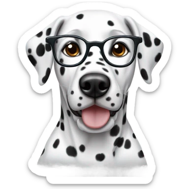 Dalmatian wearing glasses sticker