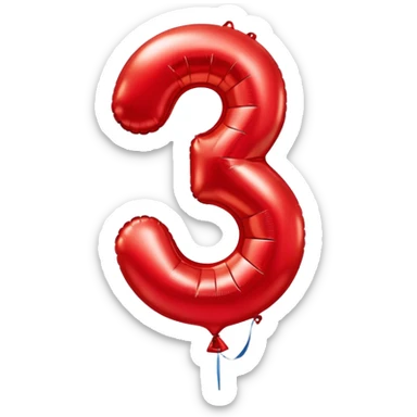 number 33 in a balloon sticker