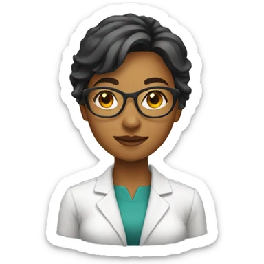 young female professor sticker