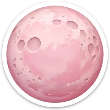 pastel pink moon sticker