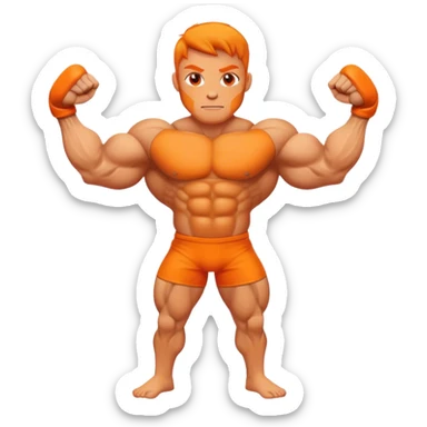 Orange with buff arms and legs  sticker