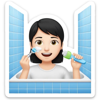 Brossé  teeth BLACK S sticker