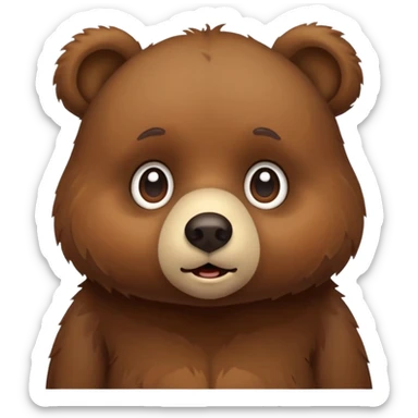 Tiny little bear confused  sticker