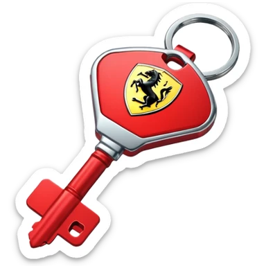 red Ferrari key sticker
