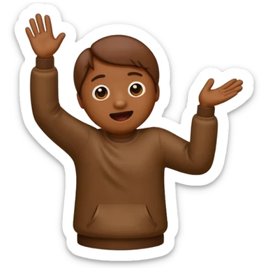 Poop emoji doing the dab sticker